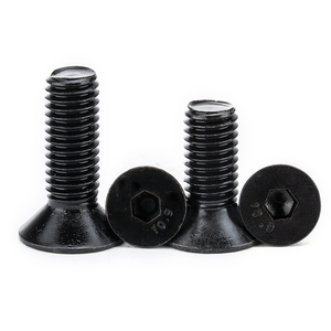J&Gong Countersunk Head Hex Socket Cap <b>Screws</b> 10.9 Grade Black M2 M2.5 <b>M3</b> M4 M20 Metal Fasteners - Product Image 2