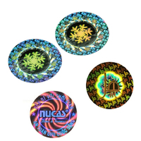 Autocollant adhésif transparent personnalisé anti-contrefaçon pour carte d'identité, logo de sécurité holographique original, imperméable, en PET/vinyle