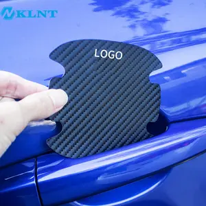 4 pezzi in fibra di carbonio riflessione Car Door ciotole Sticker Car Door maniglia Sticker adesivo protettivo per auto