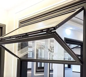 Hợp kim nhôm có thể gập lại cửa sổ đôi kính xếp chồng lên nhau mô hình mở dọc cho nhà bếp sử dụng Nhà Hàng Quán Cà Phê Bánh nhà - Product Image 2
