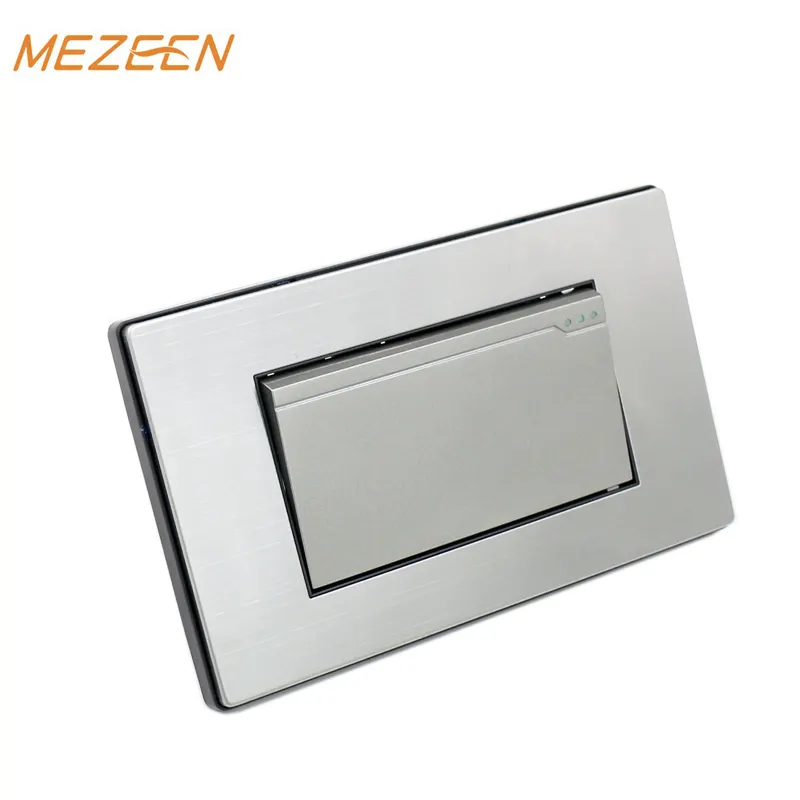 New design stainless steel 1 gang South America standard 1 pole 10-16A 110-250V wall switch and socket outlet