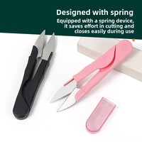 Petits ciseaux en forme de V pour usage domestique nouveau modèle coupe-fil couvert pour la couture point de croix fil coupe de ligne de pêche