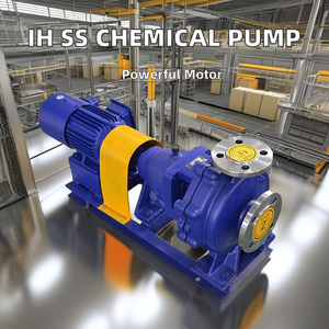 Pompe centrifuge chimique horizontale à aspiration axiale simple étage en acier inoxydable IH, 4 pouces, moteur OEM IH100-80-125 - Product Image 4