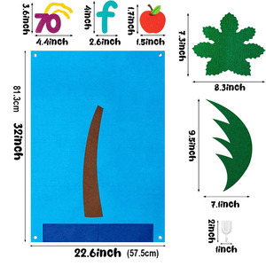 Tablero de Fieltro Ecológico con Letras y Números para Niños, Educación Temprana, Narración de Cuentos, Preescolar, Enseñanza de Historias, Juego en Casa y en el Aula - Product Image 2