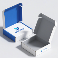Boîtes d'expédition en carton ondulé avec logo personnalisé imprimé en or, boîte d'emballage pour colis postaux, boîte d'emballage pour ensembles cosmétiques