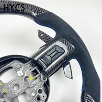 Accessoires d'intérieur de voiture Volant en fibre de carbone véritable pour Ford Mustang GT 2015 2016 2017 2018 2019 2020 2021 2022
