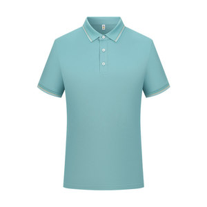 เสื้อโปโลผู้ชายสีน้ำเงิน โพลีเอสเตอร์ สีพื้น แขนสั้น ชุดทำงานสำหรับใช้ในชีวิตประจำวัน - Product Image 2