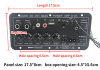 Özelleştirilebilir HI-FI Subwoofer Güç Amplifikatörü 12V/24V/220V Yüksek Bas USB Uzaktan Kumandalı D30 Amplifikatör Kartı Ekranlı