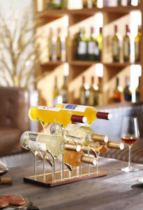 Estante para vino de alambre para Bar, soporte para botellas múltiples, estante para vino para restaurante, estante para vino de madera para Bar - Product Image 2