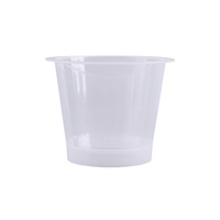 Gobelets en plastique transparent PP de 118 ml avec logo personnalisable pour la crème glacée, le yaourt, le pudding et les desserts
