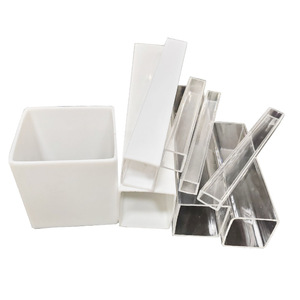 Tubo Cuadrado Acrílico Transparente Blanco Lechoso Personalizable, Tubo Rectangular Hueco de Acrílico de Vidrio Orgánico - Product Image 6