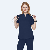 Tenues médicales de luxe personnalisées pour femmes, en tissu sergé confortable, style jogger, avec finition douce au toucher
