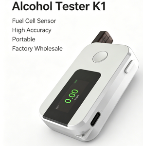 Alcootest numérique professionnel Airsense K1 avec écran LCD, capteur à pile à combustible, précision de 0,05 %, en alliage d'aluminium ABS - Product Image 1