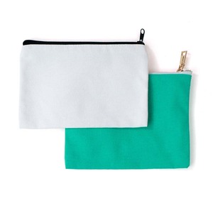 Factory Wholesale Organic Cotton Canvas <strong>Makeup</strong> Pouch <strong>Bag</strong> Travel Zipper DIY Canvas <strong>Brush</strong> Cosmetics Toiletry <strong>Bag</strong> with Custom Logo - Product Image 4