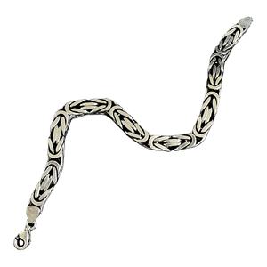 Byzantine 7.5 mm <b>Necklace</b> and Bracelet Combination <b>Silver</b> <b>Men</b> Jewelry Hi Hop Bracelet King Jewelry Wholesale From Turkey - Product Image 1