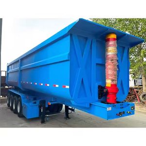 Semirremolque Volquete Azul de 3 Ejes en Forma de U con Transmisión Automática, 10 Toneladas de Peso Bruto Vehicular, Nuevo, Diésel, Shandong - Product Image 2