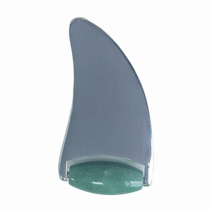 Rouleau facial en alliage de zinc en forme de corne de bélier, aventurine verte - Product Image 2