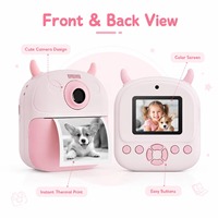 Imprimante photo thermique instantanée pour enfants, mini appareil photo portable avec jeux et musique, cadeau de Noël/anniversaire