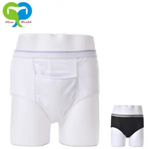 Hommes Culottes D&#39;incontinence Imperméable Boxers et Slips 100% Coton PU-602