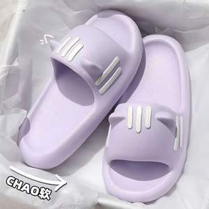 Sandalias de Verano para Mujer con Diseño de Orejas de Gato, Punta Abierta, Antideslizantes, Suela Gruesa, para Interiores y Exteriores - Product Image 4