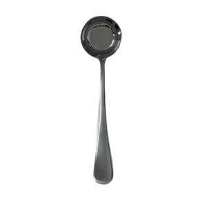 Cuchara de acero inoxidable 316L con base plana, cabeza redonda y acabado espejo para uso doméstico, hotelero y de catering. - Product Image 5