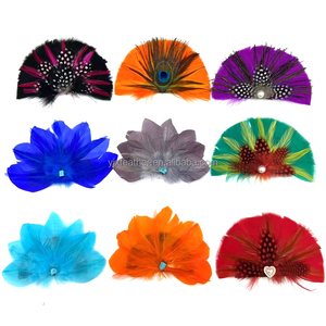 Accessoires de chapeau en forme d'éventail au design personnalisé, plumes naturelles, plumes artisanales pour chapeaux, décoration de vêtements - Product Image 6