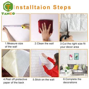 子供の寝室の泡パネルステッカーレンガの壁の壁紙3D家の装飾 - Product Image 6