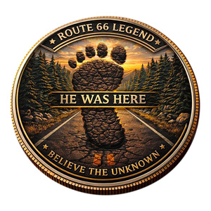 <span class=keywords><strong>Moneta</strong></span> Commemorativa Stock Bigfoot sulla Route 66 "Wander the Wild" - Artigianato in Metallo a Tema Autostrada Leggendaria Americana - Regalo Decorativo - Product Image 3