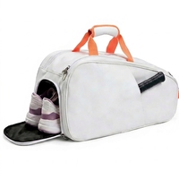 Sac de tennis et de pickleball personnalisé en PU pour hommes et femmes, grande capacité pour 6 raquettes, avec compartiment pour chaussures, poche isolée, usage quotidien