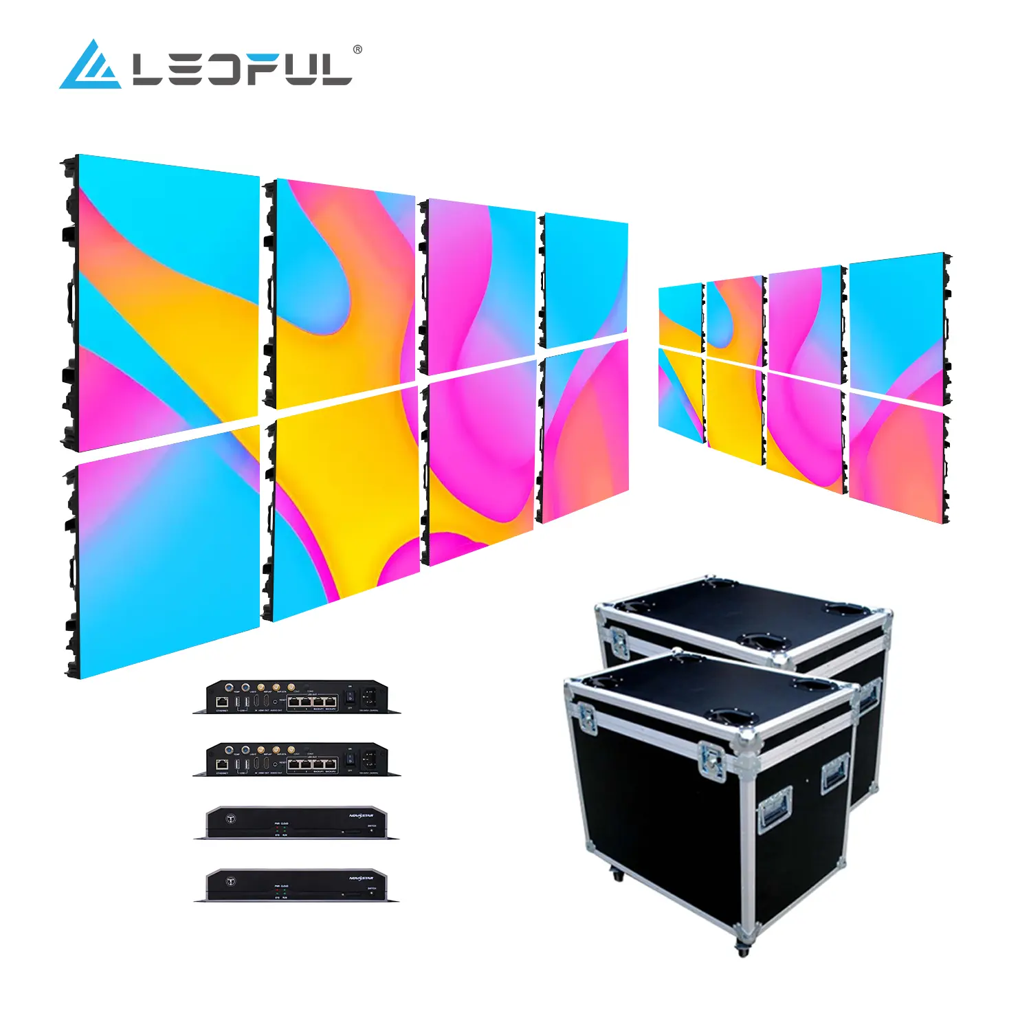 Turnkey 500x500 500x1000mm HD Indoor Outdoor Giant Events LED Video Wall P2.6 P2.976 P3.91 P4.81 Stage Rental LED Screen Display