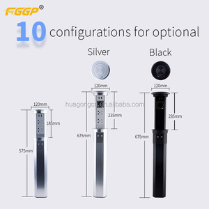Châu Âu 2 gang 220V-250V 16A nhà bếp cơ giới pop-up Ổ cắm loa EU Schuko Wifi ABS vật liệu nhôm 10A 1A đánh giá 2 - Product Image 5