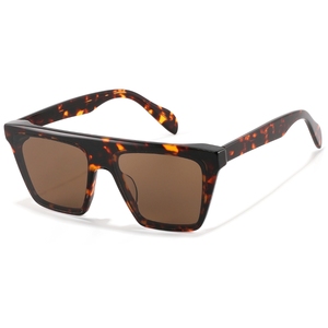 Gafas de Sol Rectangulares con Montura Completa Estilo Carey, Protección UV400, Unisex para Adultos - Product Image 5