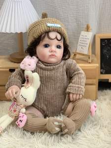 Muñeca <span class=keywords><strong>Reborn</strong></span> de Algodón Indio Miniatura de Navidad, Estilo Good Guy, con Cochecito de Bebé, Personalizada, de Felpa, Realista, Tipo Blythe - Product Image 3