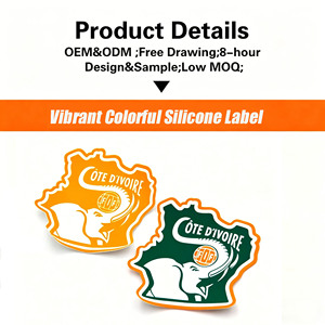 Patchs thermocollants en silicone 3D gaufré écologiques pour logo de <span class=keywords><strong>club</strong></span> de football imprimé sur toile, pour vêtements, accessoires et chapeaux - Product Image 1