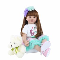 Poupée de princesse en vinyle de silicone de 60cm pour enfants, jouet de poupée de princesse pour bébés, cadeau d'anniversaire à la mode pour filles