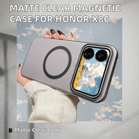 Coque de téléphone portable transparente mate, colorée, magnétique, en TPU+PC, antichoc, pour Honor X8C 4G Imiracle