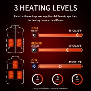 Kadın rahat XL yumuşak isıtmalı polar yelek fermuar kapatma kış dış giyim için özel Logo cepler