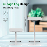 Cadre de bureau électrique intelligent 2AF3 blanc, réglable en hauteur, 38 vitesses, cadre de bureau en métal moderne extensible pour bureau à domicile