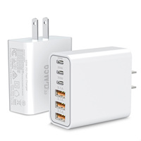 Chargeur très rapide GaN 65W, 3 USB-C, 3 USB-A, PD3.1, adaptateur secteur, chargeur mobile 65W, protection OVP pour ordinateur portable, téléphone, tablette