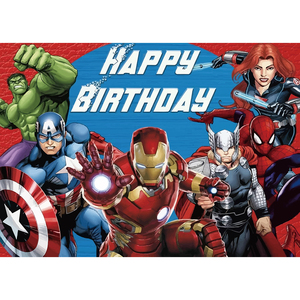 Fondo de fotografía de superhéroes verdes, fondo con temática de <span class=keywords><strong>Hulk</strong></span>, Iron Man, Marvel, Avengers, Hulkbuster, pancarta para fiesta personalizable - Product Image 3