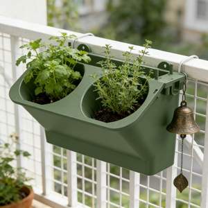 Jardinera vertical apilable de plástico para pared exterior de diseño simple, para uso doméstico y en restaurantes, para uso doméstico y comercial. - Product Image 6