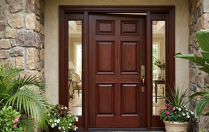 Puerta de Madera de Caoba Premium Elegante, Panel Sólido, Acabado Duradero con Vetas Naturales, Diseño Personalizado, Uso Interior y Exterior - Product Image 3