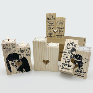 Portacandele in legno romantico a forma di <span class=keywords><strong>cuore</strong></span> per matrimoni e compleanni matrimonio e decorazioni per la casa portacandele a <span class=keywords><strong>cuore</strong></span> - Product Image 2