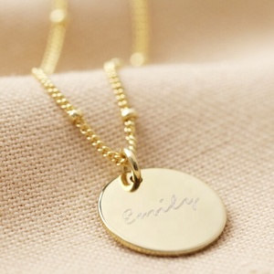 Wholesale Stainless Steel Custom <strong>Name</strong> Coin Disc Pendant Blank Engraved <strong>Monogram</strong> Jewelry Personalized <strong>Necklace</strong> Bead Chain - Product Image 1