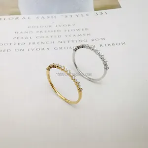 18k Pure saf altın takı katı sarı altın Lab elmas parmak yüzük toptan klasik tasarım