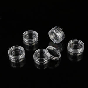 Tarro de crema de polvo suelto redondo de plástico PS de 1,5g, tarro de polvo brillante tarro de muestra cosmética de 1,5 ml - Product Image 3