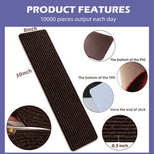 Tapis d'<span class=keywords><strong>escalier</strong></span> antidérapant durable de haute qualité à bas prix ensemble épais tapis d'<span class=keywords><strong>escalier</strong></span> protecteur de tapis d'<span class=keywords><strong>escalier</strong></span> - Product Image 4