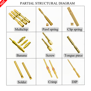 Kontaklar tip <span class=keywords><strong>2</strong></span> konnektör için elektrik anahtarı PP CP sinyal bahar sıkma terminali pabuçları ile pirinç kontak pimleri - Product Image 6
