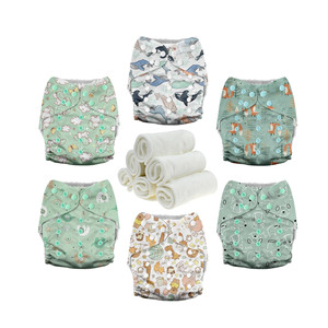 Ventes en gros de couches lavables réutilisables pour bébés, couches en tissu à une poche - Product Image 1