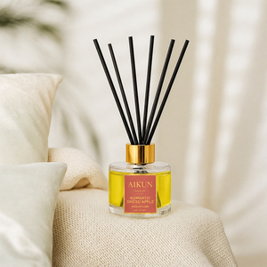 Aikun 100ml <b>Clear</b> Glass Foil Logo Pink <b>Box</b> Moq Fast 3 Day Sample 7 Day Ship Any Scent Lasting Reed Diffuser Set for Startup - Product Image 2